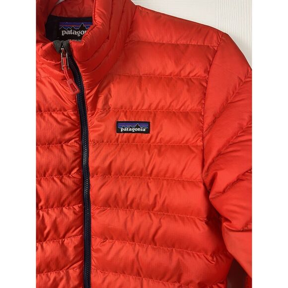 Patagonia Down Sweater Jacket Men's XS Orange Puffer Coat 84674 - Picture 2 of 8
